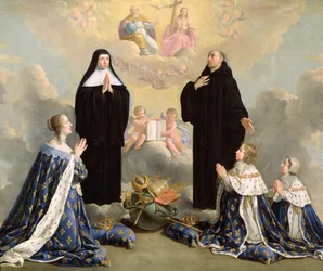 Anne of Austria and Her Children at Prayer with St. Benedict and St. Scholastica